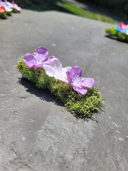 Purple Fairy Flower Hair Clip