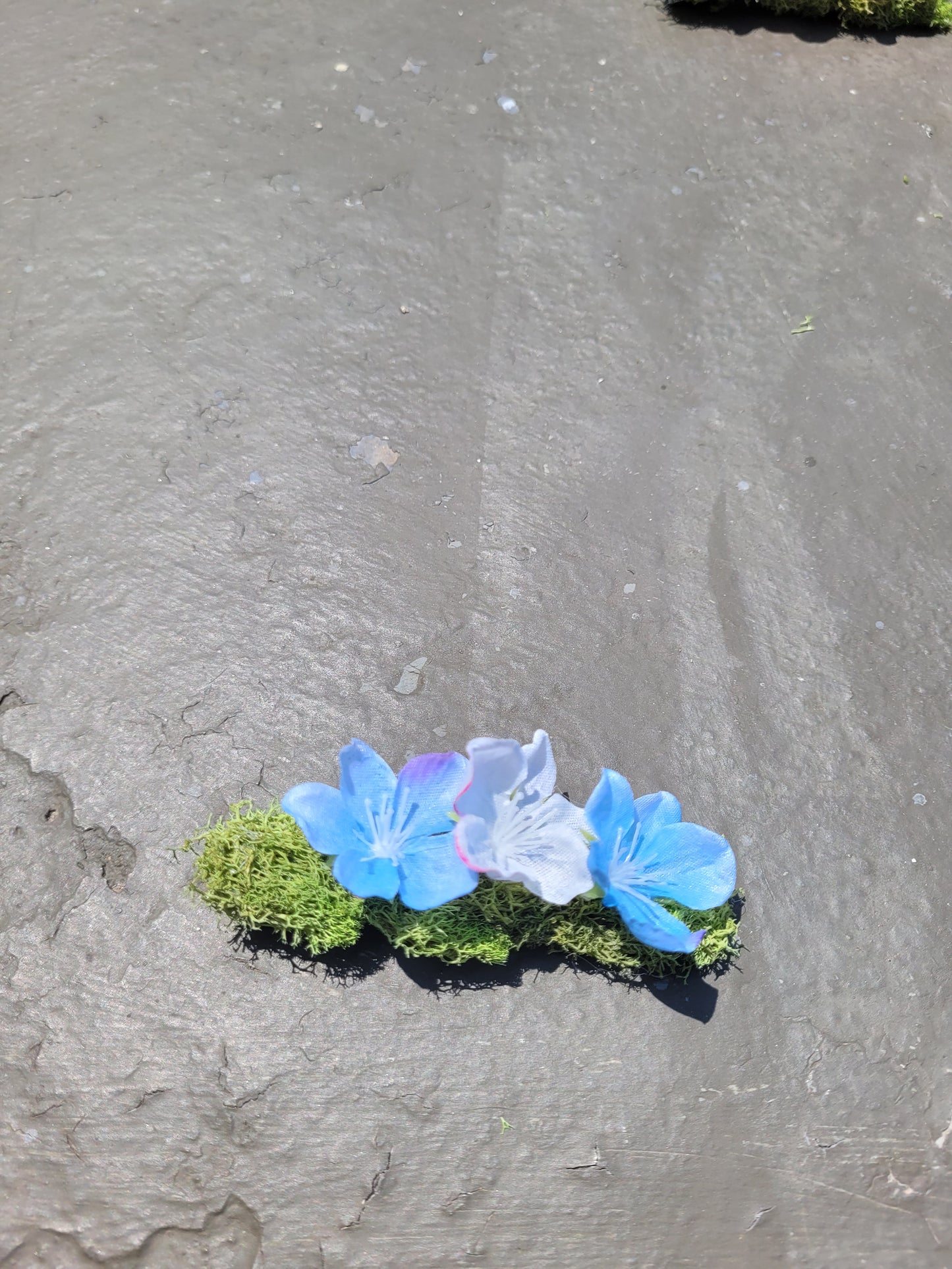 Blue Fairy Flower Hair Clips