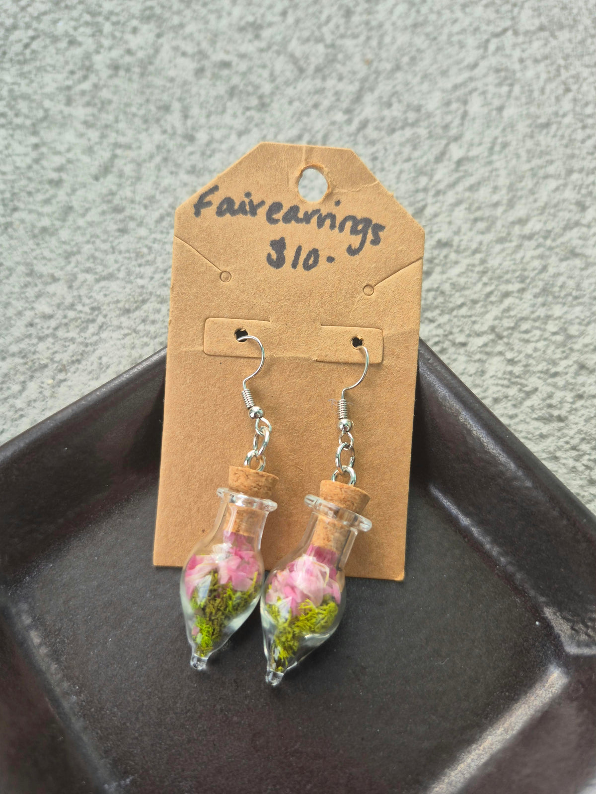 Fairy Earrings- Pink Statice