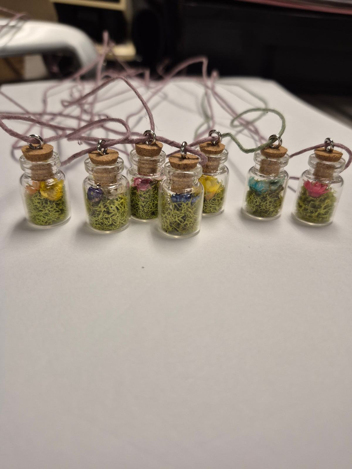Fairy Charm Necklace- Small Strawflower